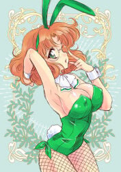 bunny_ears bunnysuit erect_nipples erect_nipples_under_clothes fuu_hououji glasses large_breasts magic_knight_rayearth