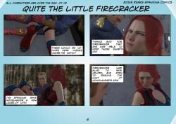 bare_bottom enf firecracker_(the_boys) homelander otk over_the_knee_spanking spanking superhero_costume superheroine the_boys the_boys_(comic)