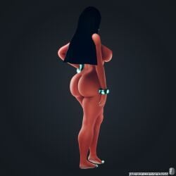 1girls 3d 3d_(artwork) back_view big_ass big_butt black_hair chel chel_(the_road_to_el_dorado) curvy curvy_figure dark-skinned_female dark_skin dreamworks dreamworks_animation elevenendless endlessillusion solo_female the_road_to_el_dorado tribal