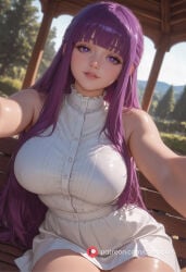 1girl 1girls ai_generated bangs beautiful big_ass big_breasts blush booty busty cassypics curvy cute cute_face dress erotic fanart female fern_(sousou_no_frieren) fit fit_body fit_female high_quality highres hot hourglass_figure huge_ass huge_breasts large_ass large_breasts long_eyelashes long_hair looking_at_viewer naked navel nude parted_lips patreon puffy_lips puffy_nipples purple_eyes purple_hair round_ass round_breasts round_butt selfie sexy slim_waist smile sousou_no_frieren stomach thick thick_ass thick_legs thick_thighs waifu wet wet_body wide_hips young