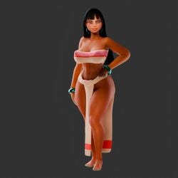1girls back_view big_ass big_butt black_hair chel chel_(the_road_to_el_dorado) curvy curvy_figure dark-skinned_female dark_skin dreamworks dreamworks_animation elevenendless endlessillusion solo_female the_road_to_el_dorado tribal