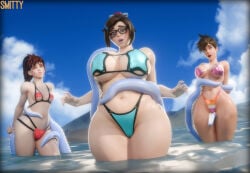 beach being_groped big_breasts bikini british_female brown_hair chinese_female d.va freckles girls_only large_breasts lesbian_flag lesbian_flag_bikini mei_(overwatch) multiple_girls octopus octopus_tentacles overwatch ponytail_female shallow_water short_hair smitty34 summer tentacle_coil tentacle_rape tentacle_sex thick thick_ass thick_hips thick_thighs tracer voluptuous voluptuous_female