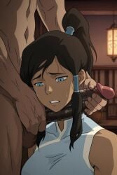 ai_generated avatar_legends avatar_the_last_airbender big_penis korra strangling submissive