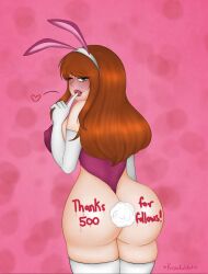 1female 1girls big_ass big_boobs big_booty big_breasts big_butt big_lips big_thighs bubble_ass bubble_butt bunny_costume bunny_ears bunny_girl bunny_tail bunnygirl bunnysuit butt butt_crack butt_focus butt_plug_in_ass butt_plug_tail buttplug chubby_thighs finger_in_mouth ginger ginger_female ginger_hair gloves green_eyes kupokatart large_ass large_boobs large_breasts large_butt leotard long_green_hair looking_at_viewer looking_back looking_back_at_viewer pale-skinned_female pale_skin red_hair redhead redheaded_female simple_background solo solo_focus stockings stockings_thigh_highs thick thick_butt thick_lips thigh_squish thighhighs thighs thighs_bigger_than_head thighs_together white_gloves white_stockings wink winking winking_at_viewer