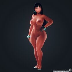 1girls back_view big_ass big_butt black_hair chel chel_(the_road_to_el_dorado) curvy curvy_figure dark-skinned_female dark_skin dreamworks dreamworks_animation elevenendless endlessillusion solo_female the_road_to_el_dorado tribal