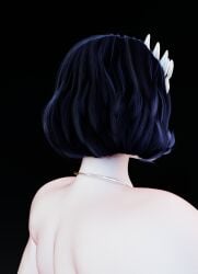 3d 3d_(artwork) big_breasts big_hips big_nipples breasts censor_bar censored elevenendless endlessillusion female flat_belly flying hairy hairy_pussy hips huge_breasts jewelry lucretia_sinn mask masked_female original_character pubes pussy thick_hips thick_thighs thin_waist