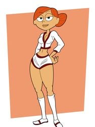 clothes female lizardsharkragon pe_teacher_(robotboy) short_shorts solo tagme tight_clothes