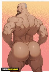 ai_art ai_generated anime anime_character anime_screencap anime_style bara big_ass big_balls big_muscles big_penis gay gay_domination gay_male muscles muscular muscular_male yaoi