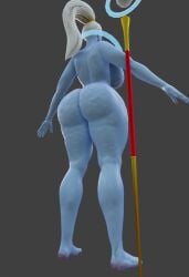1girls 3d 3d_(artwork) alien alien_girl alternate_body_type big_ass big_breasts big_butt blue_body blue_skin completely_nude completely_nude_female curvy_figure dragon_ball dragon_ball_super elevenendless endlessillusion nude nude_female purple_eyes shonen_jump staff vados voluptuous white_hair