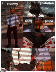 2boys anthro anthro_only boxers canine ceowolf ceowolf_evandean comic cursed_wolf_commissions fox gay jake male male_only mammal original_character school student teacher teaser wolf