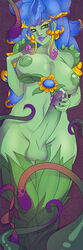 1futa af big_breasts big_penis big_thighs blue_hair breasts dakimakura dickgirl futa_only futanari green_skin hair humanoid intersex looking_at_viewer penis plant precum smile solo tease trials_in_tainted_space venus