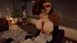anthro balls dioscarmesi erection female genitals hyaenid hyena male male/female nude romantic_sex vrchat vrchat_media