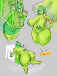 deltarune green_(deltarune) leafrake naked