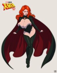1girls accurate_art_style amaurymangaka big_breasts breasts cleavage female goblin_queen_(x-men) huge_breasts madelyne_pryor marvel red_hair solo x-men