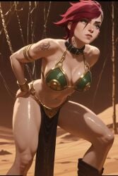 ai_generated arcane arcane_vi bikini league_of_legends slave slave_leia_(cosplay) vi_(league_of_legends)