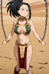 ai_generated boku_no_hero_academia momo_yaoyorozu my_hero_academia slave slave_leia_(cosplay)