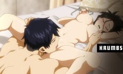1boy1girl completely_nude completely_nude_female dailykrumbs iida_tenya momo_yaoyorozu my_hero_academia nipples oral_sex pussy tagme