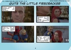 bare_bottom enf firecracker_(the_boys) homelander otk over_the_knee_spanking spanking superhero_costume superheroine the_boys the_boys_(comic)