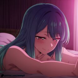 1girl ai anime anime_character asian asian_female asian_girl asian_woman blue_eyes blue_hair breasts busty cleavage collarbon curvaceous curvy curvy_body curvy_figure curvy_hips female female_focus female_only hair_between_eyes hourglass_figure japanese japanese_female japanese_girl japanese_woman kurokawa_akane large_breasts long_hair looking_at_viewer midriff narrow_waist navel oshi_no_ko parted_bangs patreon portrait school_girl shoulders slender_waist slim_waist smile solo split-color_hair staxxy staxxy2 tank_top teen_girl thigh_gap thighs two_tone_hair upper_body white_tank_top wide_hips