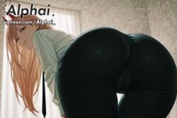 1girl 2025 2026 4k absurd_res absurdres ai ai-created ai-generated ai_art ai_assisted ai_created ai_generated alphai anime ass ass_focus back back_view bent_over big_ass black_and_white black_legging blushing butt buttocks cameltoe chainsaw_man cinematic_lighting close-up clothing colorful_background curvy dat_ass demon demon_girl demon_horns depth_of_field detailed_hair detailed_skin detailled_background dramatic_shadows eyelashes eyeliner female_face female_focus female_only hair high_quality high_resolution highres hips horns large_ass long_hair looking_back monochrome naughty_face necktie particles patreon patreon_link patreon_url patreon_username power_(chainsaw_man) raised_eyebrows rear_view seductive_eyes shirt side_angle smile solo thick_ass thighs topwear volumetric_lighting watermark white_background white_shirt wide_hips