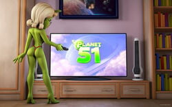 alien ass bikini female green_skin kondaspeter marilyn_(planet_51) planet_51 solo