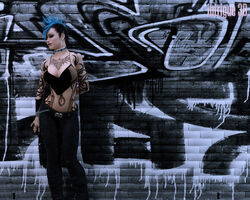 3d blue_hair boots graffiti intrigue mohawk piercings punk supro tattoos zoey_(supro)