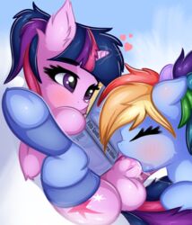 balls dickgirl friendship_is_magic heart intersex my_little_pony oral pony rainbow_dash_(mlp) smooth_skin twilight_sparkle_(mlp) twiren