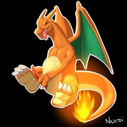 charizard cum dragon male male_only masturbation nintendo nuroi pokemon pokemon_(species) solo video_games