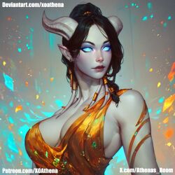 ai_generated athena draenei draenei_female goddess warcraft