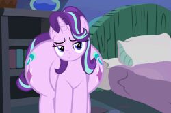 animated ass bed bedroom bedroom_eyes bubble_butt feral huge_ass jiggle jiggling_ass mrvector my_little_pony shake shaking shaking_ass shaking_butt starlight_glimmer starlight_glimmer_(mlp) tagme thick thick_ass