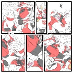 autobot autobot_insignia autobots begging blue_eyes calling_out_name climax clinging comic comic_page comic_panel cum_in_mouth cum_on_face cum_on_mouth cumming cuntboy cursing dialogue dialogue_bubble drift_(transformers) finger_in_another's_mouth finger_in_mouth folding fuck_me_eyes heart hearts_around_head intersex legs_apart legs_held_open legs_up licking_fingers male mecha mouthful nuefass orgasm orgasm_face peeking_down pinning_down pinning_down_knees ratchet_(transformers) robot robot_alien robot_humanoid robot_male simple_background simple_coloring simple_shading speech_bubble spread_legs sucking_fingers talking talking_to_partner tongue transformers transformers_idw yaoi