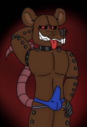 1boy :p ambiguous_rating animatronic animatronic_male anthro anthro_male anthro_only black_sclera blep bodily_fluids bubble buckteeth buldge cute deviantart digital_media_(artwork) dominant faint_blush fazbear_fanverse five_nights_at_candy's five_nights_at_candy's_3 five_nights_at_freddy's furry furry_only hand_behind_head hand_on_hip horror_game inviting inviting_to_sex joints looking_at_viewer males_only monster_rat_(fnac3) monsterratfnac3 muscles pecs penis_visible_through_clothing pinup rat rat_(fnac) red_background red_eyes robot rodent seams solo solo_anthro solo_male speedo stitches tongue_out whiskers yiff