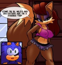 1boy 1girls alternate_version_available big_breasts blush booty_shorts cameltoe cheating cheating_wife erect_nipples eyeshadow flirting fox friends_mother furry galaxyviolet imminent_cheating imminent_ntr mature_female midriff milf mother_and_son's_friend netorare ntr older_female_younger_male rosemary_prower sonic_(series) sonic_the_hedgehog sonic_the_hedgehog_(archie) sons_friend superbunnygt tank_top thick_thighs young_man_and_milf