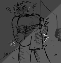 007n7_(forsaken) 2boys animated carrying_partner forsaken_(roblox) gay gif guest_1337_(forsaken) guest_1337_(the_last_guest) john_doe_(forsaken) johndgoonmaster male_only masturbating_while_watching naked no_color onomatopoeia roblox