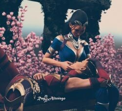 2girls 3d black_hair breasts bust busty chest curvaceous curves curvy curvy_figure dark_hair edenian female female_focus hips hourglass_figure incest kitana kiteena kunoichi large_ass large_breasts legs light-skinned_female light_skin mature mature_female mileena mortal_kombat mortal_kombat_1_(2023) netherrealm_studios ninja princess rayalterego23 sisters slim_waist tarkatan thick thick_hips thick_legs thick_thighs thighs twincest twins voluptuous waist wide_hips yuri