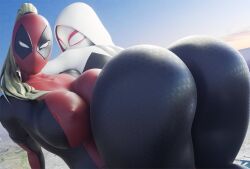 2girls 3d antiheroine ass big_ass big_breasts big_butt blonde blonde_female blonde_hair blonde_hair_female breasts butt deadpool_&_wolverine_(2024) deadpool_(film) fixed_version ghost-spider giantess giga_giantess gwen_stacy heroine huge_ass huge_breasts huge_butt lady_deadpool marvel marvel_comics mask masked multiple_females multiple_girls ponytail spider-gwen spider-man:_across_the_spider-verse spider-man:_into_the_spider-verse spider-man_(series) superhero superhero_costume superheroine updated wanda_wilson wotm8h8