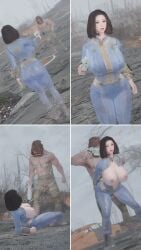 10mm_pistol 3d bethesda_softworks clothing defeated defeated_heroine emotrashcan fallout female firearm fucked_by_enemy fucked_into_submission gun gunpoint handgun human instant_loss male pale_skin raider_(fallout) rape raped_by_enemy sole_survivor_(female) standing_doggy_style standing_sex tagme vault_dweller vault_suit weapon