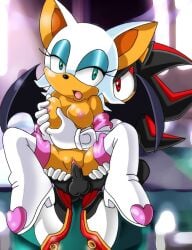 1boy, 1girl, animal_ears, bat_ears, breasts, female furry, green_eyes, hetero, male nipples, pussy, sex, shadow vaginal_penetration