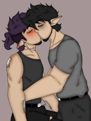 boy bulge deviantart erection_under_clothes gay gay_couple homosexual horny in_love kiss_boy kissing kissing_boys kissing_couple love male male_only original original_character snake snipverr spider