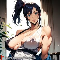 1girls ai_generated anime anime_girl big_breasts breasts dress henhalla hentai palpable solo solo_female sung_jin-ah young younger_female