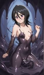 ai_generated bleach corruption kuchiki_rukia latex slime tentacle