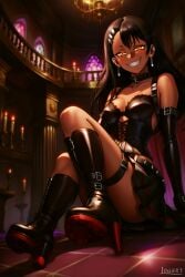 1girls absurdres ai_generated artist_name attractive big_breasts black_hair boots breasts cartoony cleavage commentary_request corset dark-skinned_female dark_skin detailed dominant_female domination evil_face evil_smile exposed exposed_breasts female female_focus female_only femdom garter_belt goth_girl gothic hayase_nagatoro high_heels high_quality highres hourglass_figure ijiranaide_nagatoro-san latex leak leaked line_art logart long_hair looking_at_viewer nagatoro_hayase petite please_don't_bully_me,_nagatoro pony_diffusion_xl seductive sensitive sexy small_breasts smile smiling stable_diffusion subscribestar tagme teenage_girl teenager watermark web_address yellow_eyes younger_female