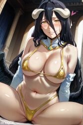 1girls ai_generated albedo_(overlord) arzagod big_ass big_breasts breasts cum nipples overlord_(maruyama) pussy pussy_juice saliva tagme thick_thighs vagina