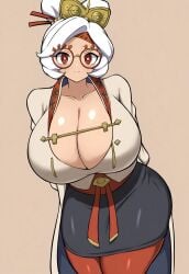 1girls absurd_res ai_generated belly belly_button big_breasts breasts camel_toe child_bearing_hips civitai cleavage collarbone covered_nipples female glasses high_heels highres large_breasts nintendo purah purah_(tears_of_the_kingdom) skin_tight solo tears_of_the_kingdom the_legend_of_zelda thighhighs wide_hips wonren1010687