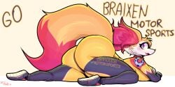 big_ass big_breasts braixen breasts bubble_butt female huge_ass huge_breasts pokemon pokemon_(species) thick_thighs uromatsu wide_hips