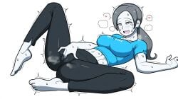 ai_generated cameltoe fingering_through_clothes masturbation masturbation_through_clothing spread_legs wii wii_fit wii_fit_trainer