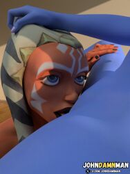 2girls ahsoka_tano clone_wars johndamnman pantoran riyo_chuchi star_wars togruta yuri