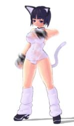 animal_ears animated big_breasts breasts cat_ears clothing dancing female see-through see-through_swimsuit solo swimsuit unknown_artist wide_hips