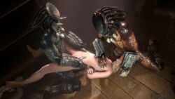 2boys 3d alien animated beowulf1117 bound fellatio female group group_sex interspecies male nude oral oral_sex predator_(franchise) sex straight threesome yautja