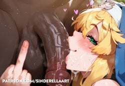 1boy1girl ai_generated blowjob bridget busty cock commission cum cum_in_mouth cumshot dark-skinned_male deepthroat ejaculation fellatio female genderswap_(mtf) guilty_gear guilty_gear_strive huge_cock huge_cock interracial large_cock large_penis middle_finger netorare ntr patreon patreon_url patreon_username pawg penis public sinderellaart thick voluptuous voluptuous_female